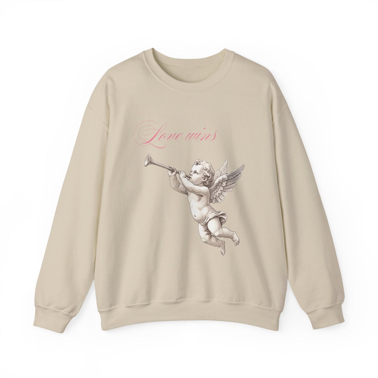 Love Wins Cherub Valentine's Day Sweatshirt, Gifts for Her, Vday gift ideas, Valentine's Sweater, Trendy Aesthetic, Valentine Gift, Cupid