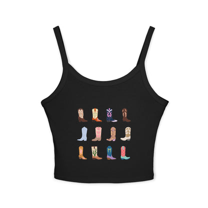 Cowboy Boots Spaghetti Strap Tank Top