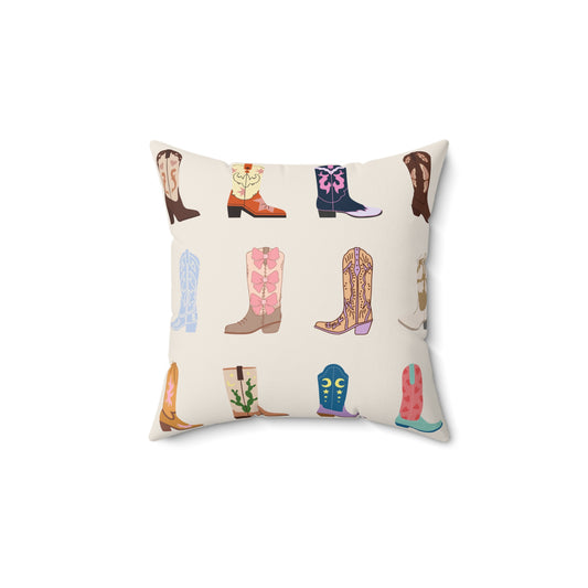 These Boots Cowboy Decor Pillow