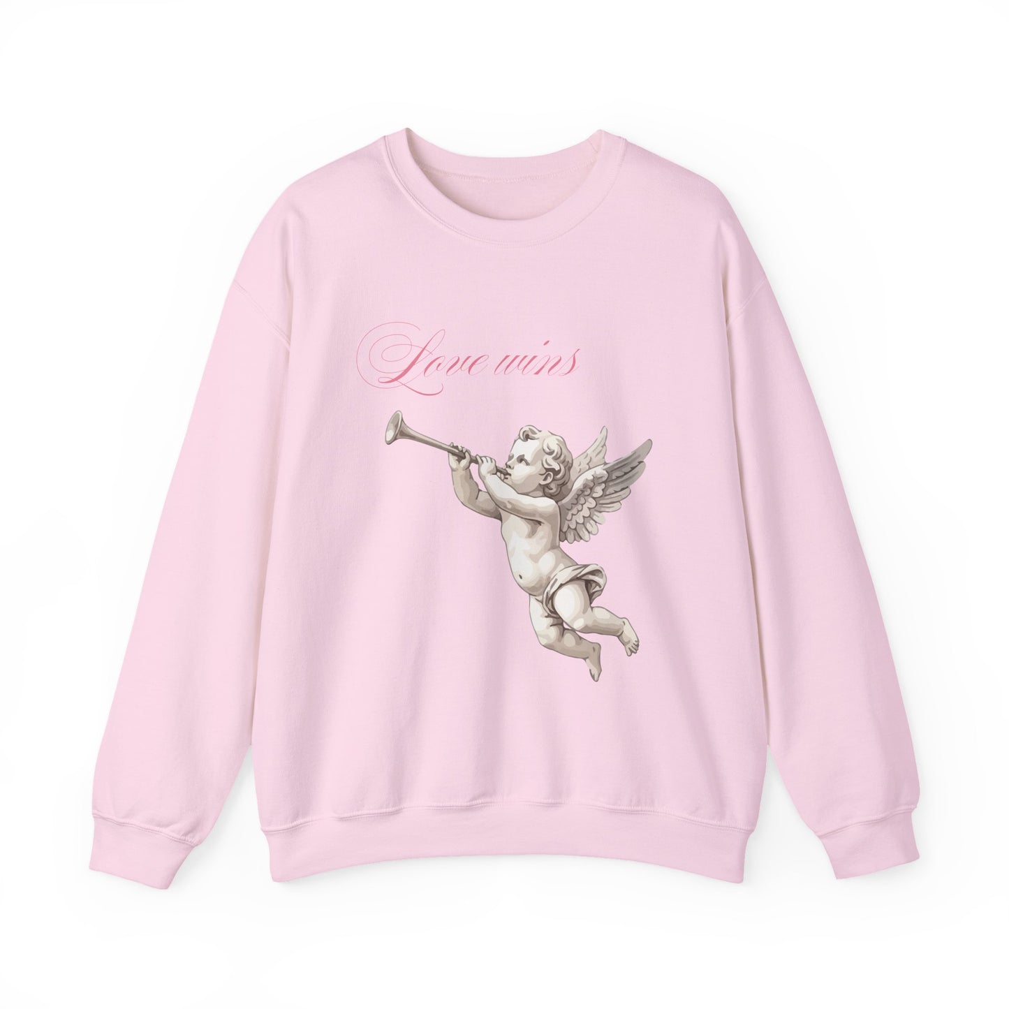 Love Wins Cherub Valentine's Day Sweatshirt, Gifts for Her, Vday gift ideas, Valentine's Sweater, Trendy Aesthetic, Valentine Gift, Cupid