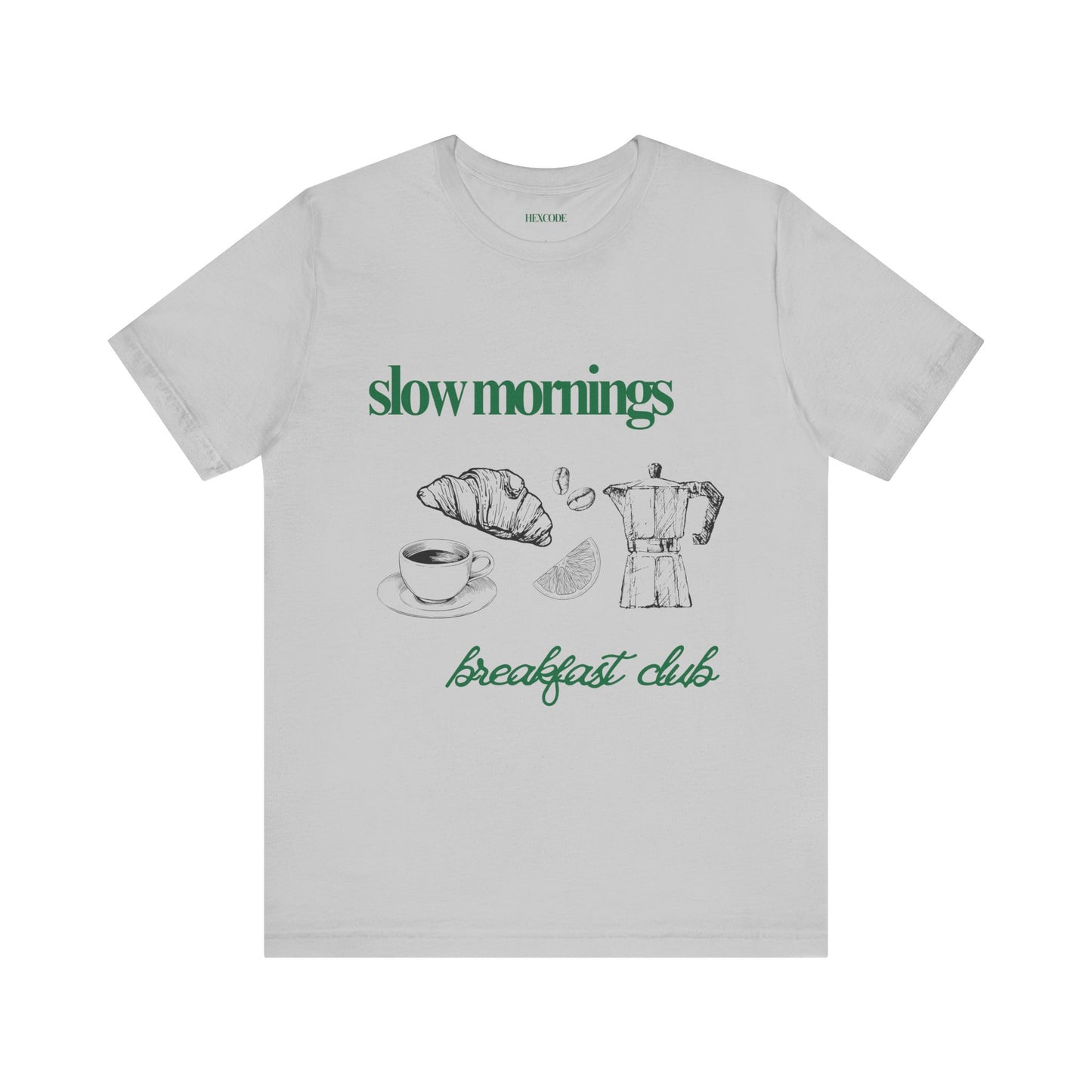 Slow Mornings Coffee Club Graphic Streetwear T-Shirt