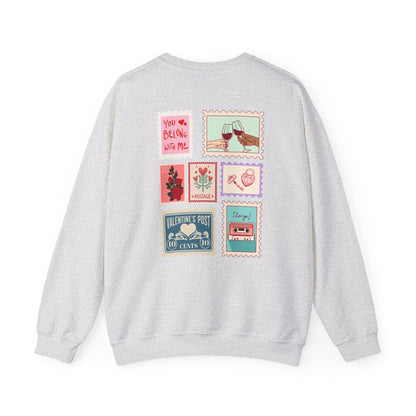 Valentine's Day Letter Stamps Sweatshirt | Graphic Crewneck, Valentines Day Gift, Gifts for Her, Gifts for Him, Valentine's Day Present