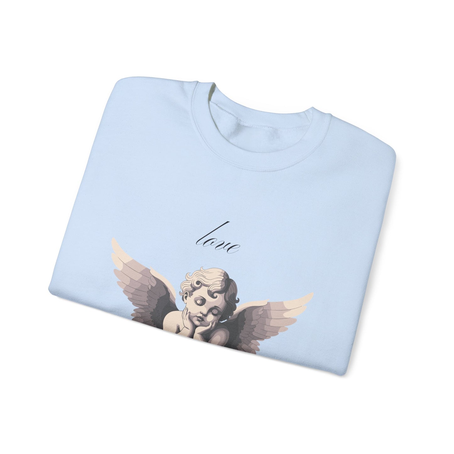 Love Yourself Cherub Sweatshirt | Graphic Valentine's Day Sweater, Romantic Cherub Design, Gifts for Her, Gifts for Him