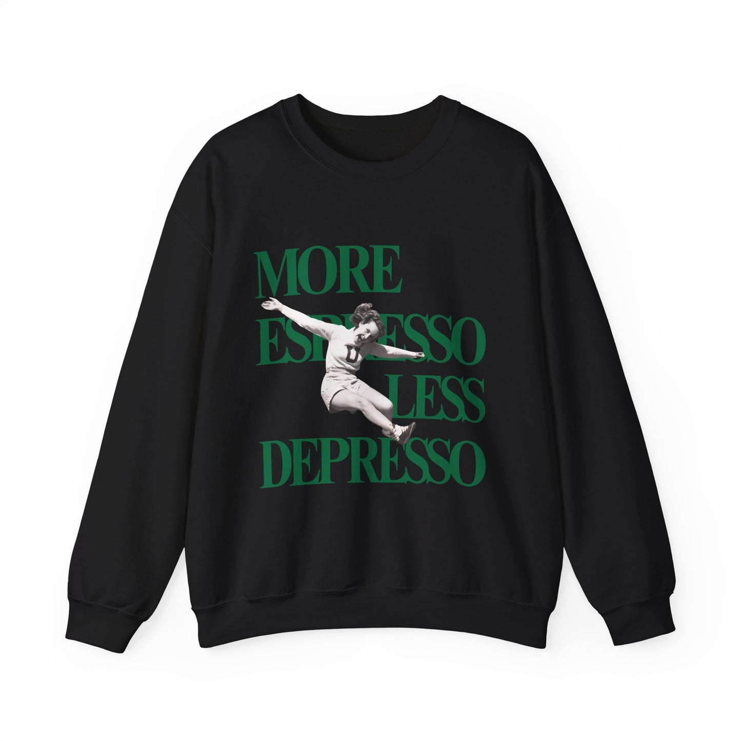 More Espresso Less Depresso Coffee Graphic Sweatshirt