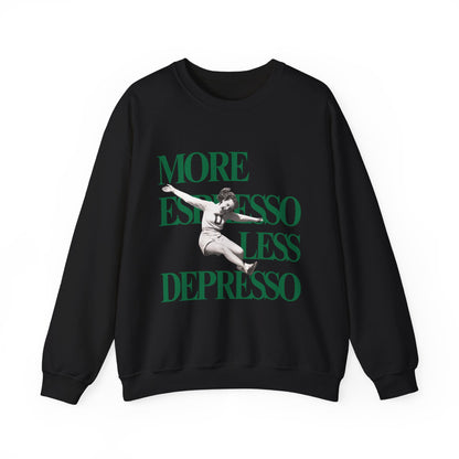 More Espresso Less Depresso Coffee Graphic Sweatshirt