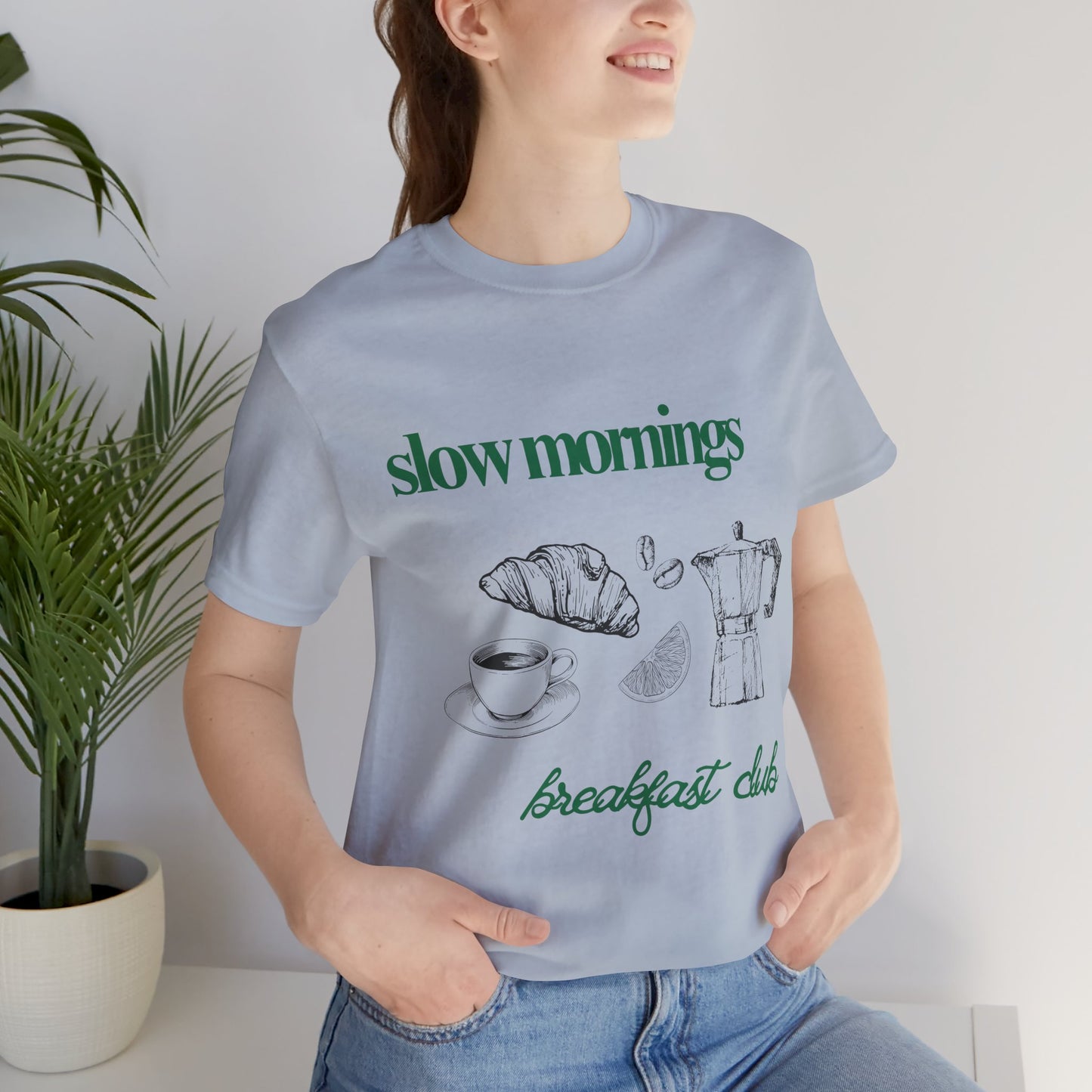 Slow Mornings Coffee Club Graphic Streetwear T-Shirt
