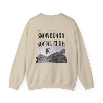Snowboard Social Club Graphic Snowboard Sweatshirt, Powder to the People Ski Sweatshirt, Unisex Snowboarder Shirt, Snowboarding Gift