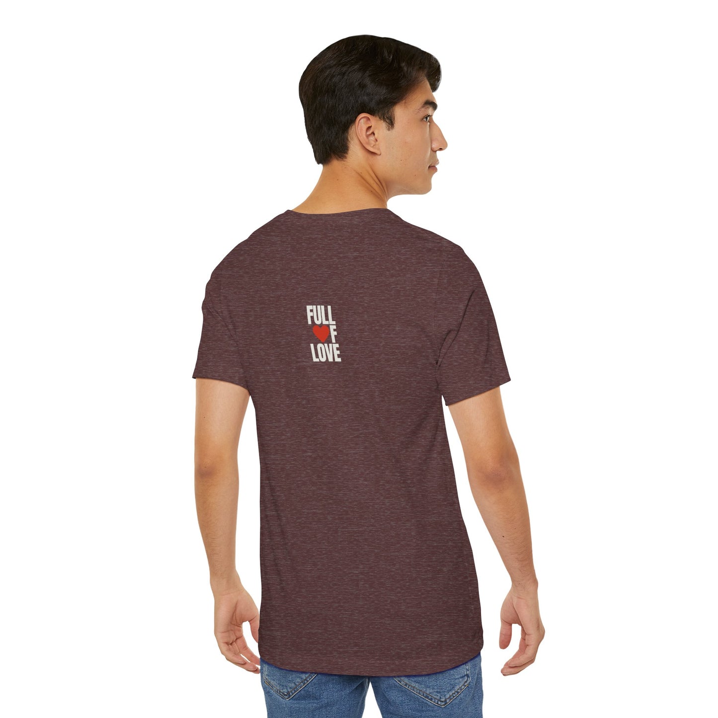 Full of Love Streetwear T-Shirt - Heather Maroon