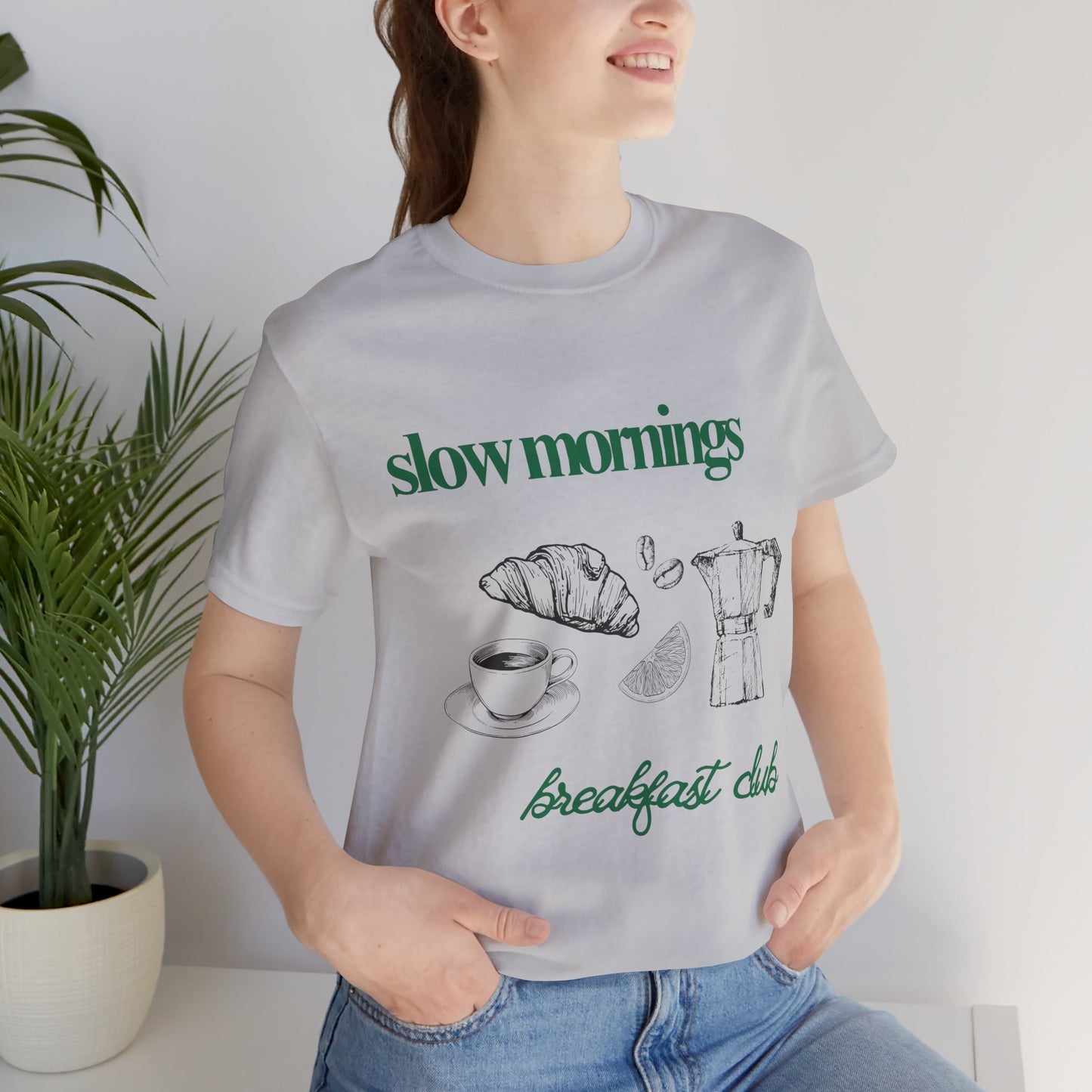 Slow Mornings Coffee Club Graphic Streetwear T-Shirt