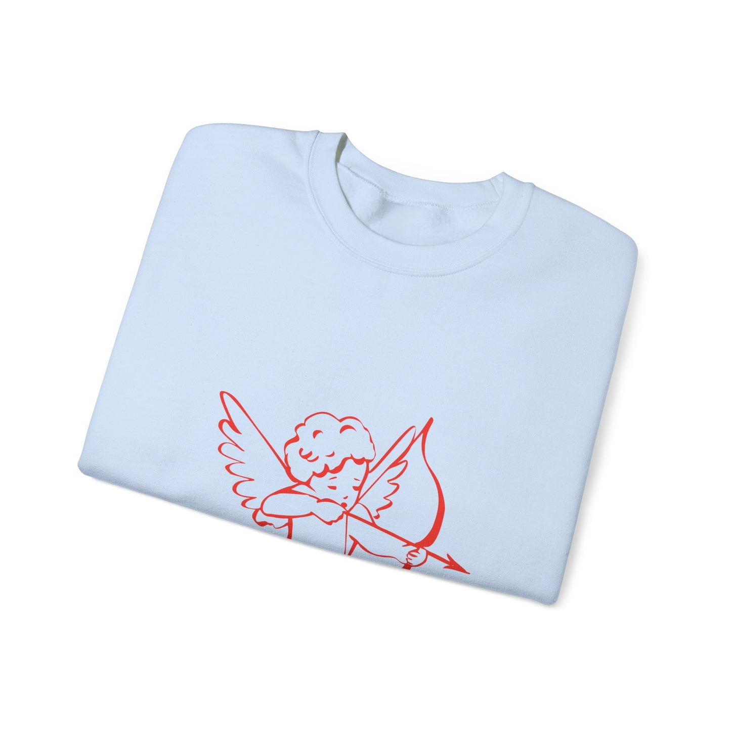 Cupid with Arrow Sweatshirt | Valentine Cupid Graphic Crewneck, Valentines Day Gift
