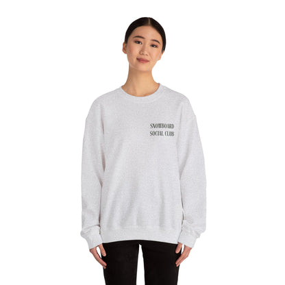 Snowboard Social Club Graphic Snowboard Sweatshirt, Powder to the People Ski Sweatshirt, Unisex Snowboarder Shirt, Snowboarding Gift