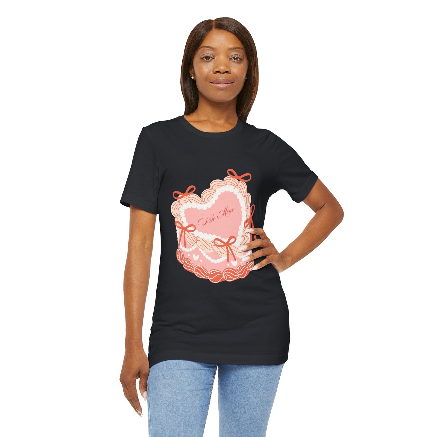 Be Mine Valentine's Graphic Streetwear T-Shirt - Vintage Black