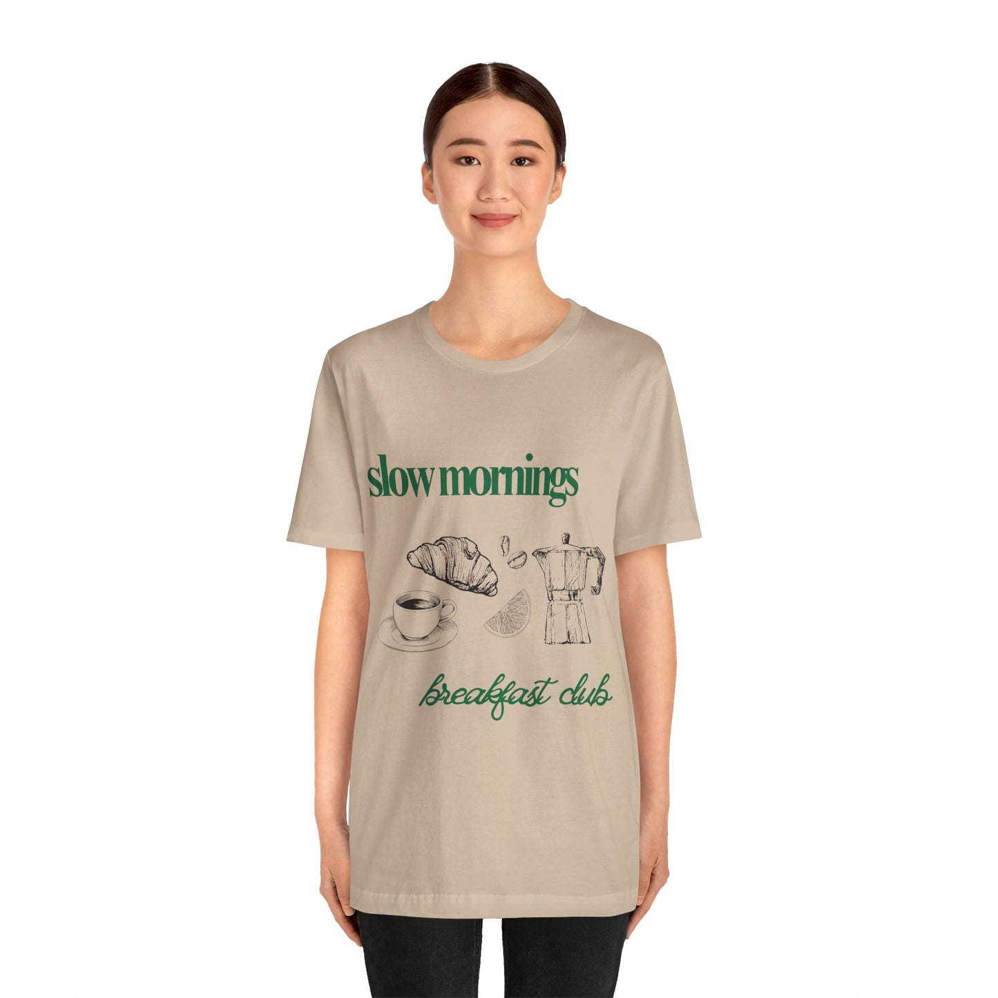 Slow Mornings Coffee Club Graphic Streetwear T-Shirt