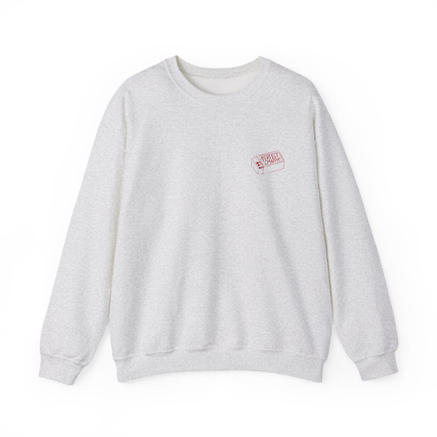 Perfect Match Valentine's Day Sweatshirt - Red Illustration | Graphic Crewneck, Valentines Day Gift, Gifts for Her, Gifts for Him
