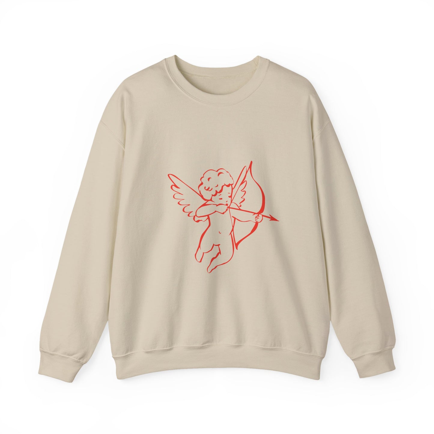 Cupid with Arrow Sweatshirt | Valentine Cupid Graphic Crewneck, Valentines Day Gift