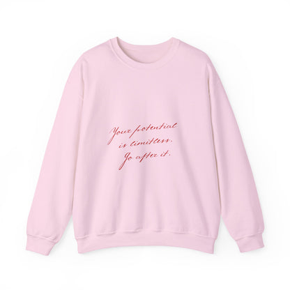 Your Potential is Limitless Valentine's Day Sweatshirt, Gifts for Her, Vday gift ideas, Valentine's Sweater, Trendy Aesthetic, Valentine