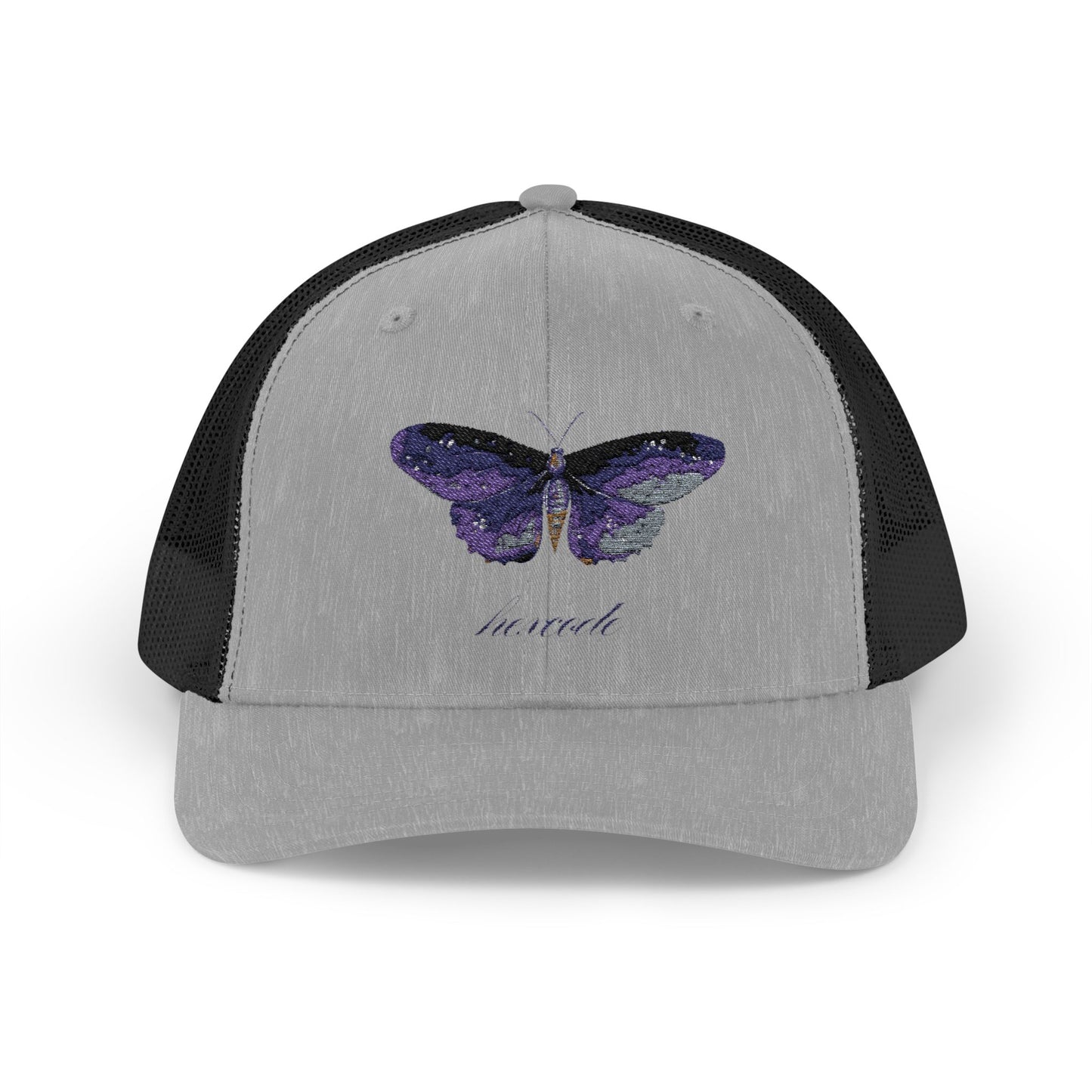Butterfly Embroidered Snapback Trucker Cap