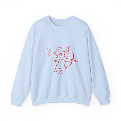 Cupid with Arrow Sweatshirt | Valentine Cupid Graphic Crewneck, Valentines Day Gift