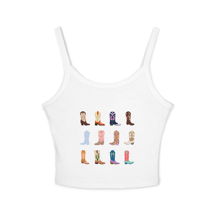 Cowboy Boots Spaghetti Strap Tank Top