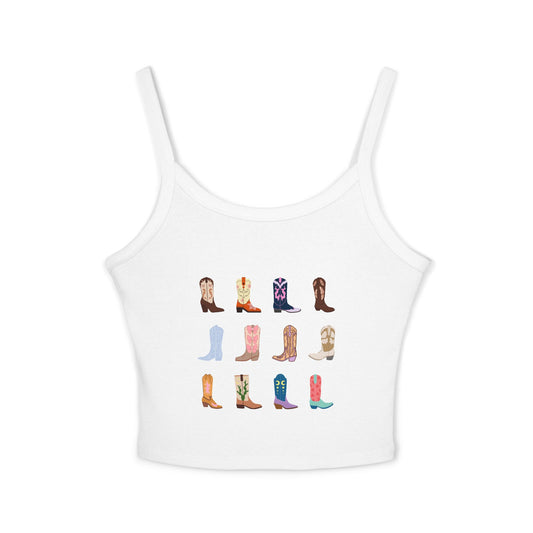 Cowboy Boots Spaghetti Strap Tank Top