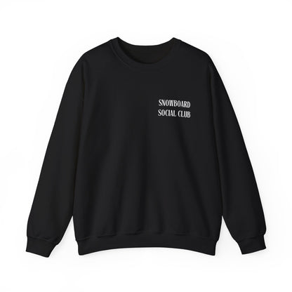 Snowboard Social Club Graphic Snowboard Sweatshirt, Powder to the People Ski Sweatshirt, Unisex Snowboarder Shirt, Snowboarding Gift