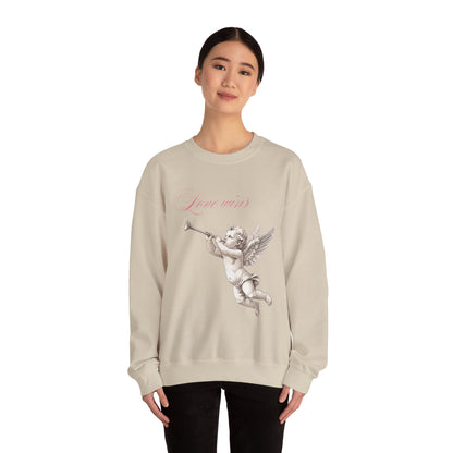 Love Wins Cherub Valentine's Day Sweatshirt, Gifts for Her, Vday gift ideas, Valentine's Sweater, Trendy Aesthetic, Valentine Gift, Cupid