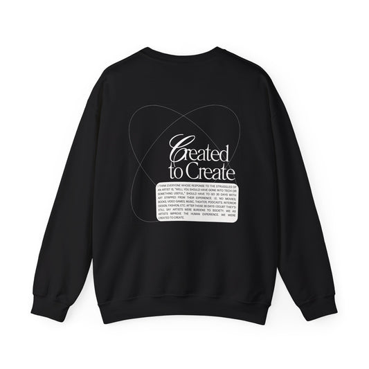 Created to Create Crewneck Sweatshirt - Black