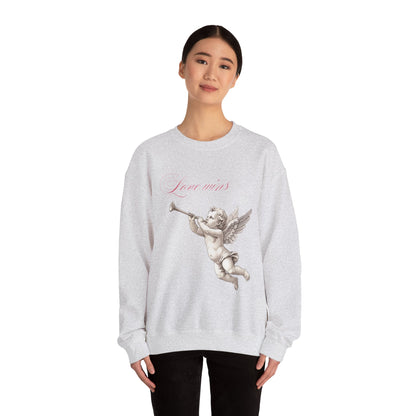 Love Wins Cherub Valentine's Day Sweatshirt, Gifts for Her, Vday gift ideas, Valentine's Sweater, Trendy Aesthetic, Valentine Gift, Cupid