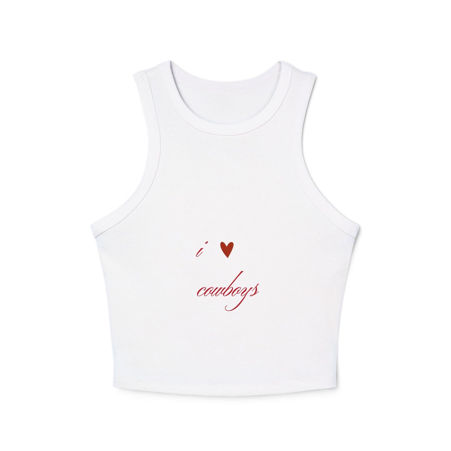 I Love Cowboys Valentine Racer Tank Top | Valentine's Day Cowgirl Design, Gifts for Her