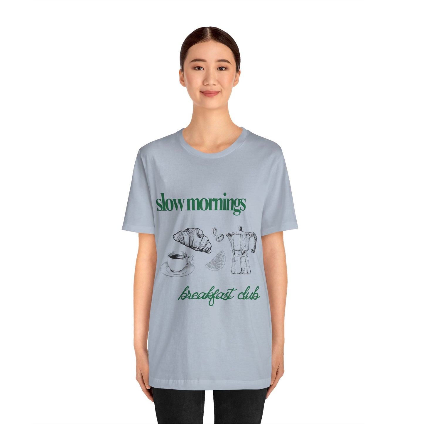 Slow Mornings Coffee Club Graphic Streetwear T-Shirt