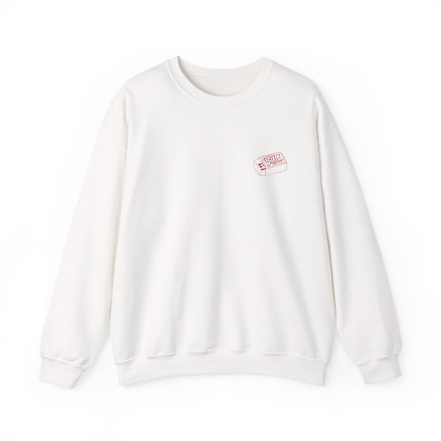 Perfect Match Valentine's Day Sweatshirt - Red Illustration | Graphic Crewneck, Valentines Day Gift, Gifts for Her, Gifts for Him