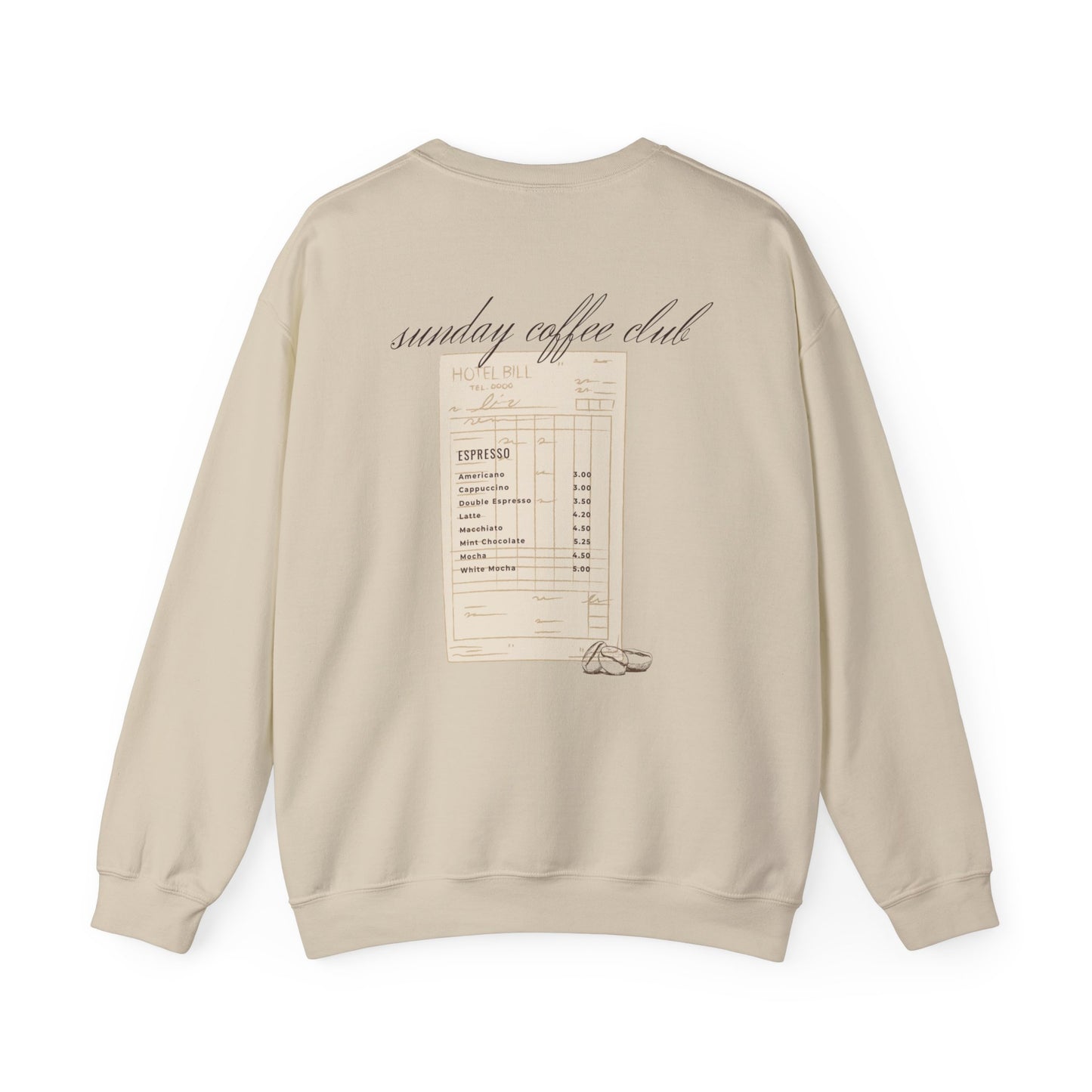 Sunday Coffee Club Sweatshirt | Back Graphic, Coffee Theme, Graphic Sweatshirt, Gifts for Her, Gifts for Mom