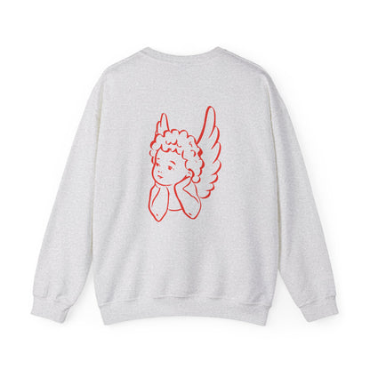 Cupid Illustration Sweatshirt | Valentine Heart Pullover, Valentine's Day Gift for Her, Gift for Mom, Stupid Cupid Sweatshirt