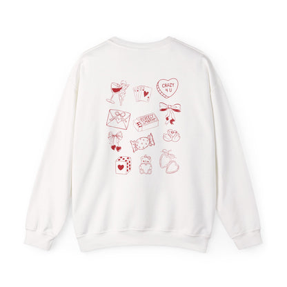 Perfect Match Valentine's Day Sweatshirt - Red Illustration | Graphic Crewneck, Valentines Day Gift, Gifts for Her, Gifts for Him