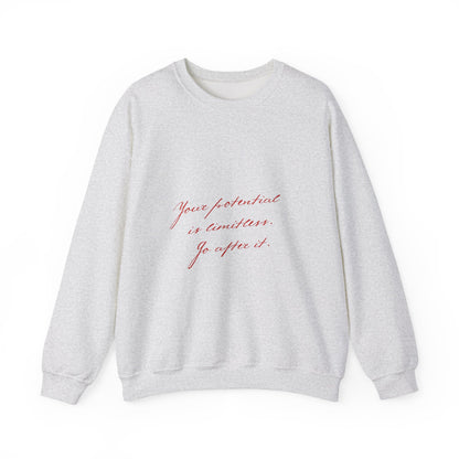 Your Potential is Limitless Valentine's Day Sweatshirt, Gifts for Her, Vday gift ideas, Valentine's Sweater, Trendy Aesthetic, Valentine