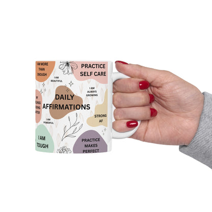 Mental Health & Daily Affirmations Ceramic Coffee Cup Mug