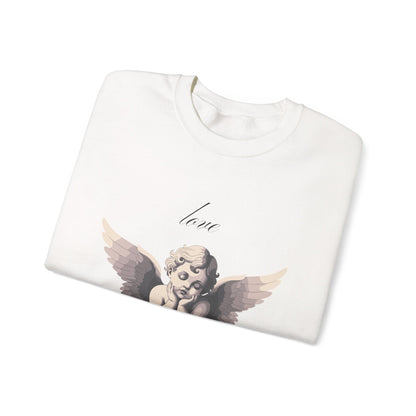 Love Yourself Cherub Sweatshirt | Graphic Valentine's Day Sweater, Romantic Cherub Design, Gifts for Her, Gifts for Him