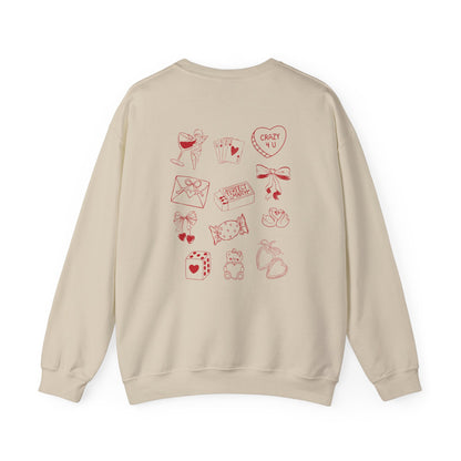 Perfect Match Valentine's Day Sweatshirt - Red Illustration | Graphic Crewneck, Valentines Day Gift, Gifts for Her, Gifts for Him