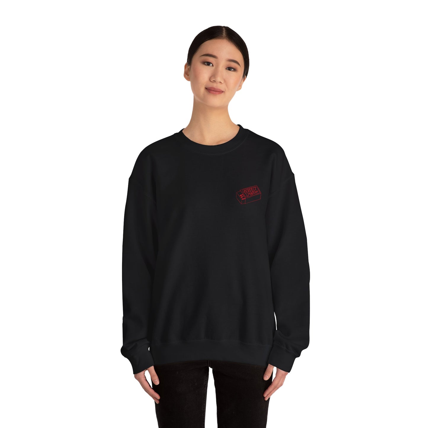 Perfect Match Valentine's Day Sweatshirt - Red Illustration | Graphic Crewneck, Valentines Day Gift, Gifts for Her, Gifts for Him
