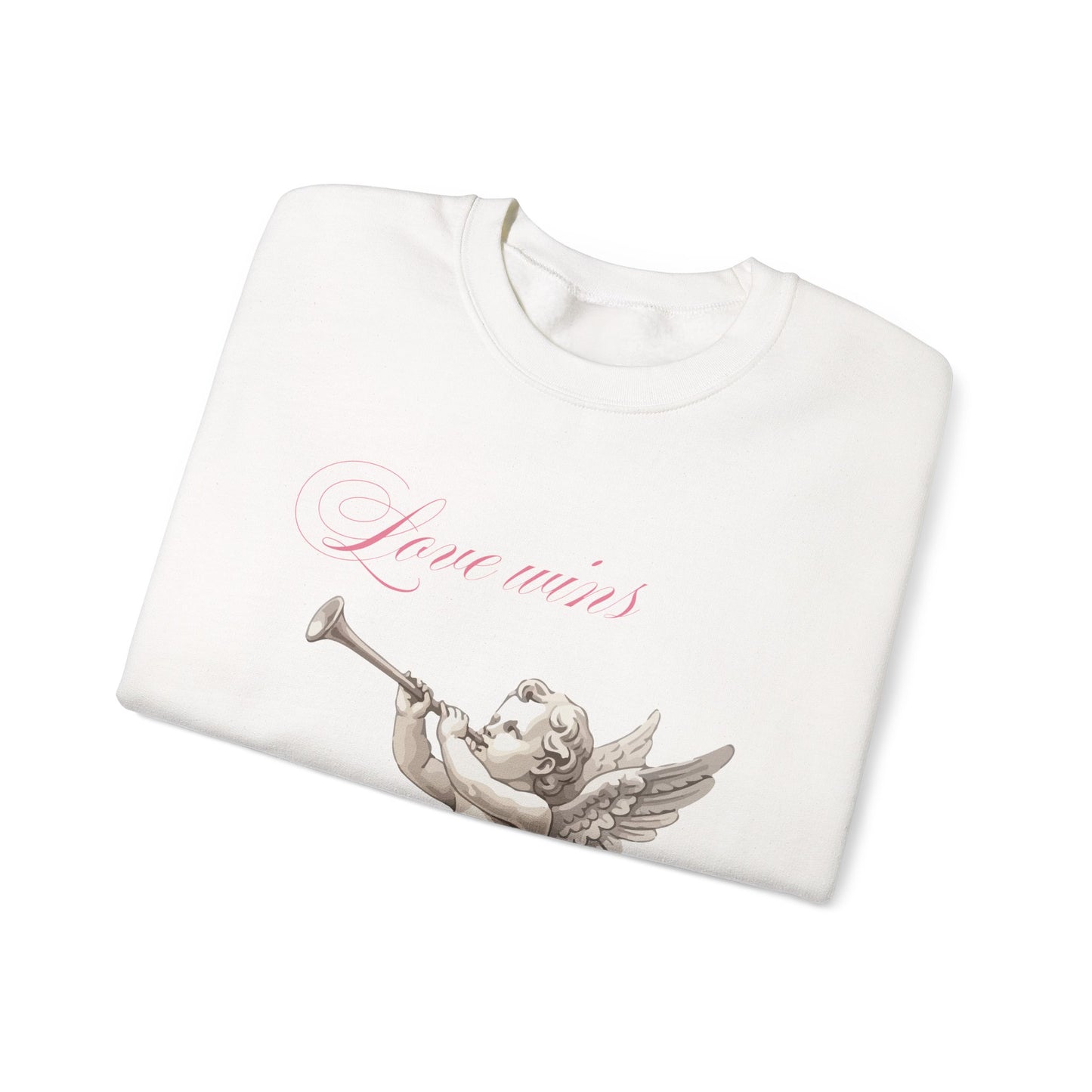 Love Wins Cherub Valentine's Day Sweatshirt, Gifts for Her, Vday gift ideas, Valentine's Sweater, Trendy Aesthetic, Valentine Gift, Cupid