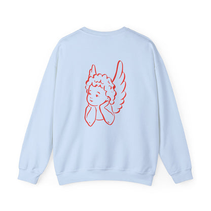 Cupid Illustration Sweatshirt | Valentine Heart Pullover, Valentine's Day Gift for Her, Gift for Mom, Stupid Cupid Sweatshirt