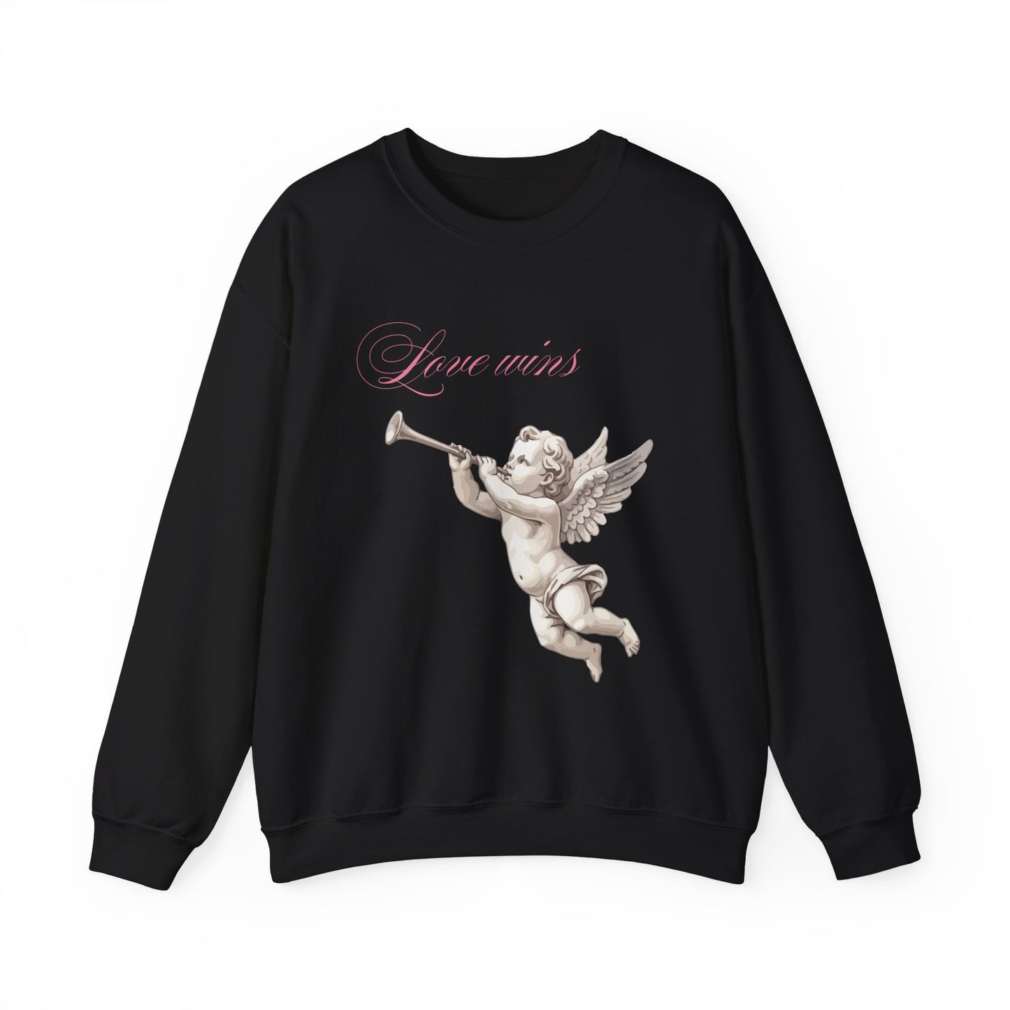 Love Wins Cherub Valentine's Day Sweatshirt, Gifts for Her, Vday gift ideas, Valentine's Sweater, Trendy Aesthetic, Valentine Gift, Cupid