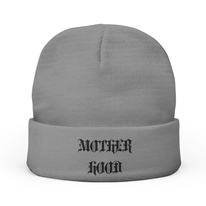 Mother Hood Embroidered Knit Beanie