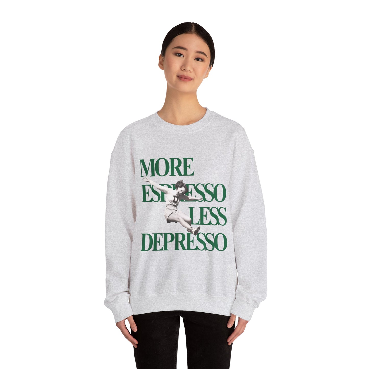 More Espresso Less Depresso Coffee Graphic Sweatshirt