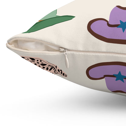 Cowgirl Hats Decor Pillow