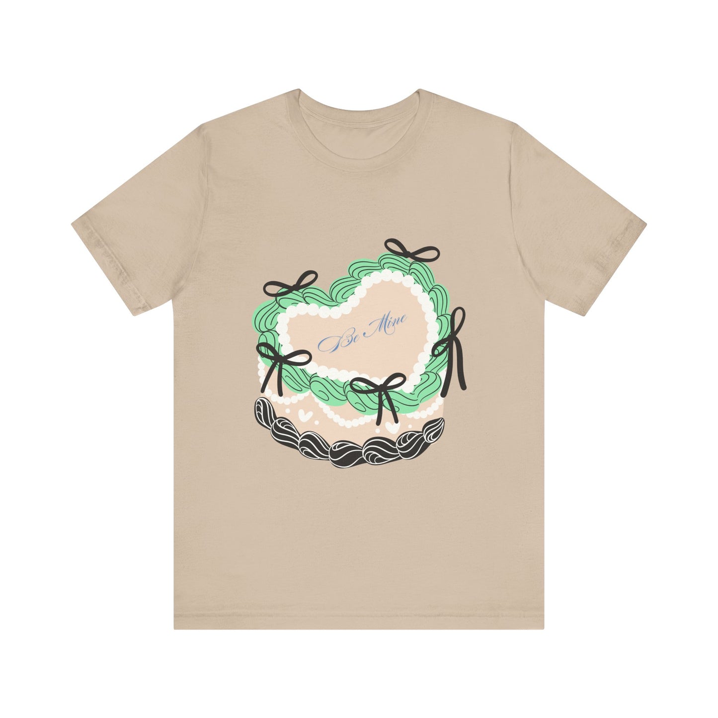 Be Mine Valentine's Graphic Streetwear T-Shirt - Tan