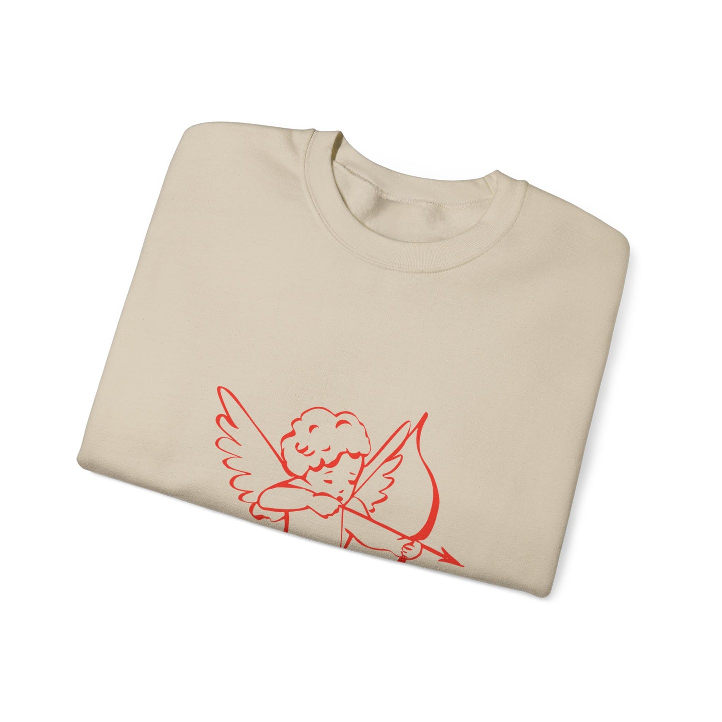 Cupid with Arrow Sweatshirt | Valentine Cupid Graphic Crewneck, Valentines Day Gift