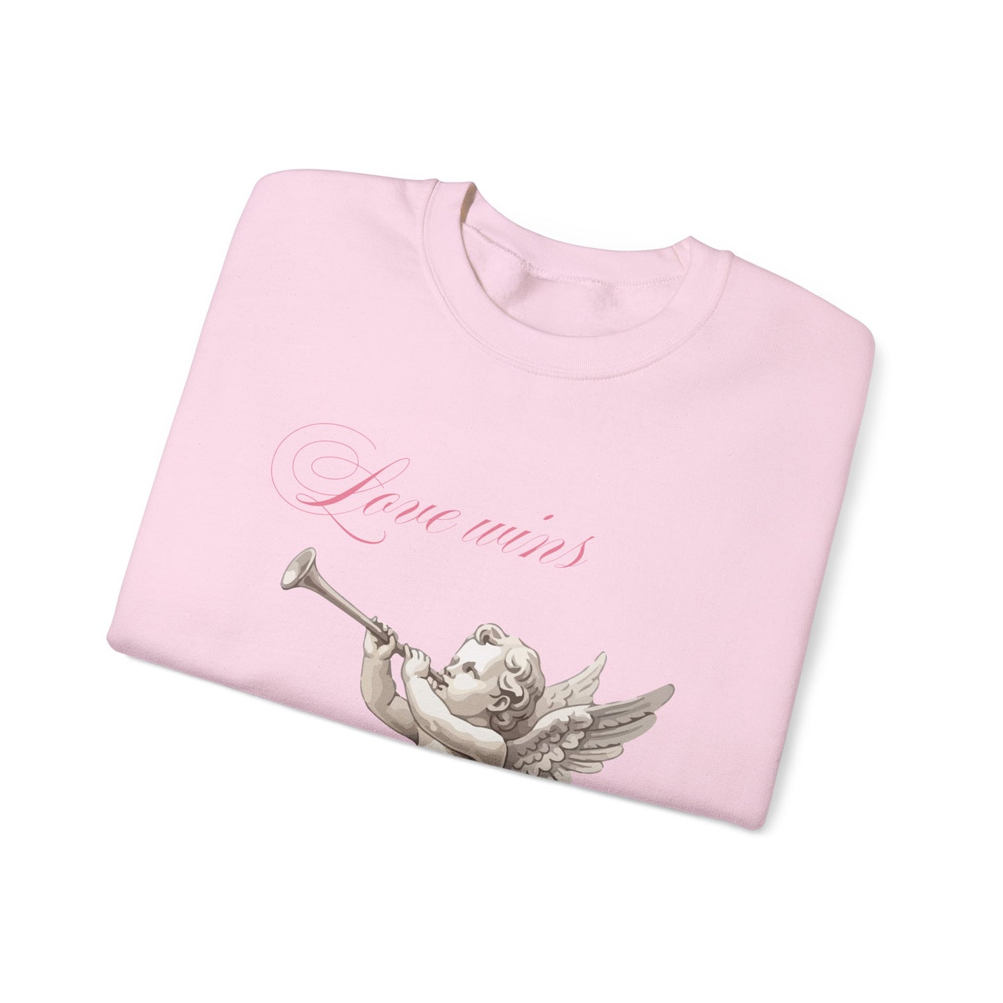 Love Wins Cherub Valentine's Day Sweatshirt, Gifts for Her, Vday gift ideas, Valentine's Sweater, Trendy Aesthetic, Valentine Gift, Cupid