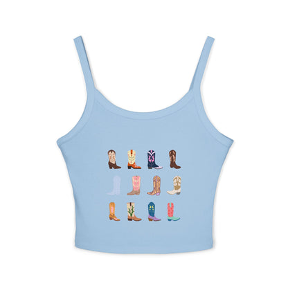 Cowboy Boots Spaghetti Strap Tank Top