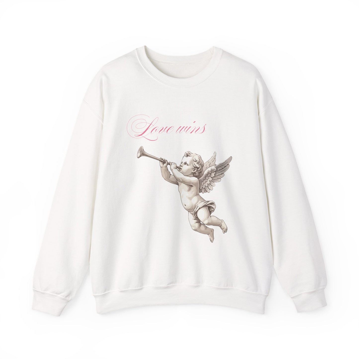 Love Wins Cherub Valentine's Day Sweatshirt, Gifts for Her, Vday gift ideas, Valentine's Sweater, Trendy Aesthetic, Valentine Gift, Cupid